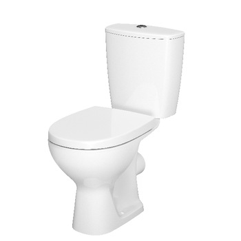 Vas WC compact Cersanit Arteco 613, K667-052, Clean ON, evacuare orizontala, cu capac duroplast, inchidere lenta, rezervor 3/5 l, Ceramica Vas WC compact Cersanit Arteco 613, K667-052, Clean ON, evacuare orizontala, cu capac duroplast, inchidere lenta, rezervor 3/5 l, Ceramica