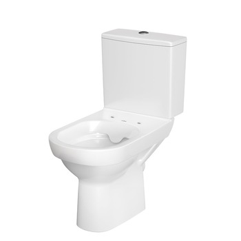 Vas WC compact Cersanit City New 603, K35-037, Clean ON, evacuare orizontala, cu capac duroplast slim, inchidere lenta, rezervor 3/5, Ceramica Vas WC compact Cersanit City New 603, K35-037, Clean ON, evacuare orizontala, cu capac duroplast slim, inchidere lenta, rezervor 3/5, Ceramica