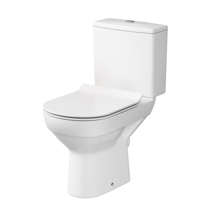 Cersanit City New 603 K35-037 Kompact WC csésze, Clean ON, vékony duroplast ülőke, lassan záródó, 3/5 tartály, Kerámia