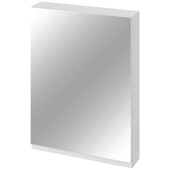 Fürdőszoba szekrény Cersanit Moduo tükörrel, S590-018-DSM, 3 polc, lassan záródó, rejtett fogantyú, 80x59,5x14,4 cm, Fehér