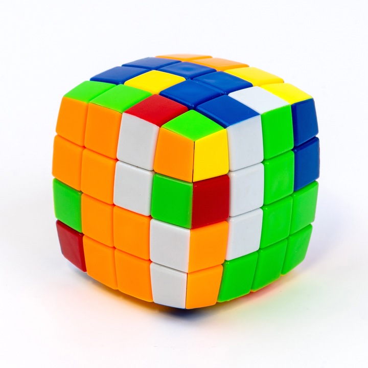 RoHS Magic Cube Interaktív Rubik-kocka gyerekeknek, Élénk színek, Fényes textúra, Lekerekített forma, Életkor 3 év +, Többszínű