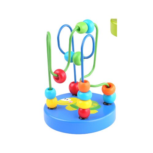 Mini labirint cu margele colorate si broasca testoasa Tooky Toy