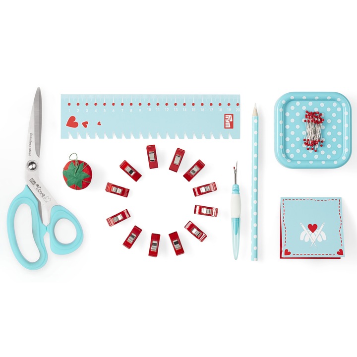 Set de croitorie pentru cusut, ideal cadou, Prym Love, Starter, turcoaz