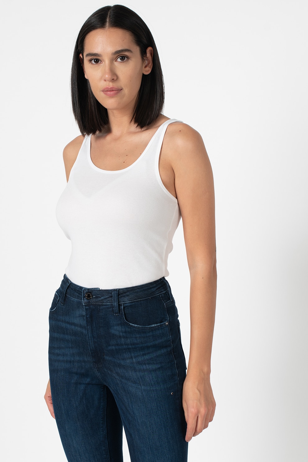 GAP, Top din amestec de bumbac, Alb