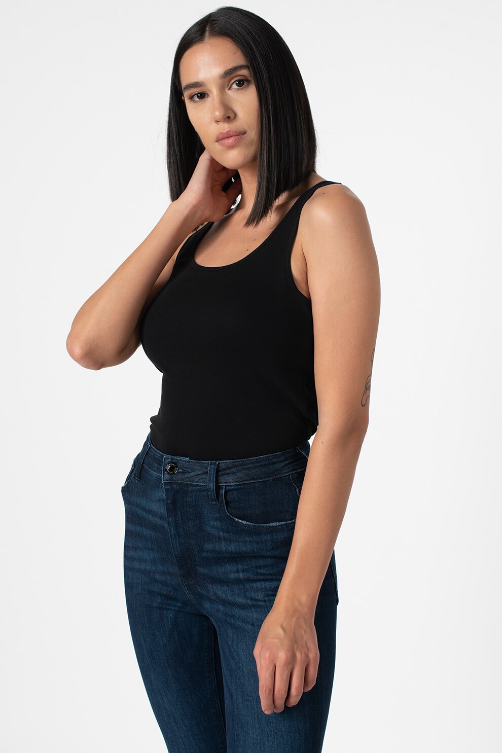 GAP, Top din amestec de bumbac, Negru