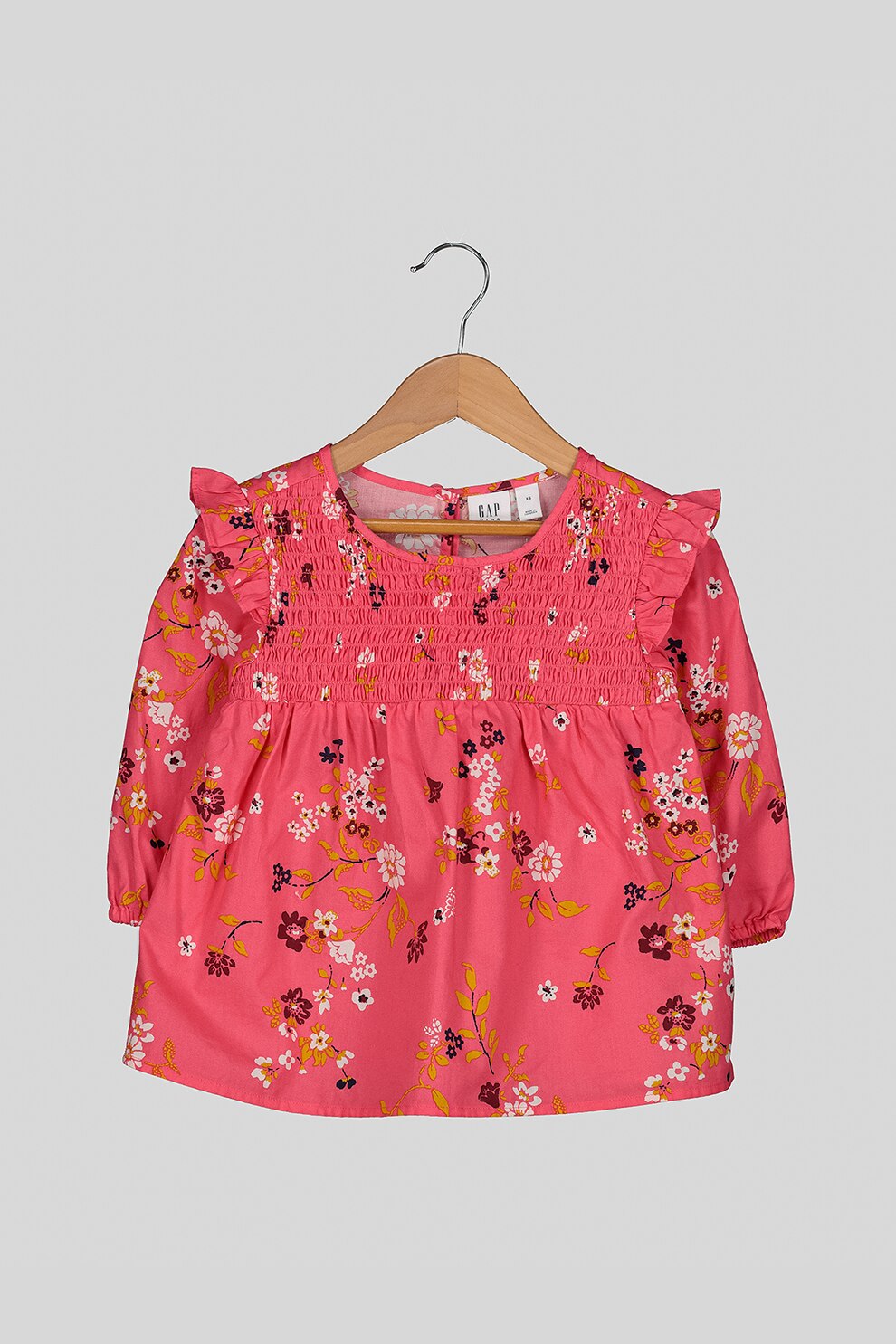 GAP, Bluza cu maneci lungi si volane, Roz aprins