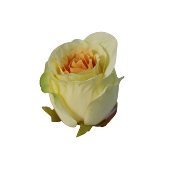 Set 12 x cap trandafir, flori, Galben, 8 cm Set 12 x cap trandafir, flori, Galben, 8 cm