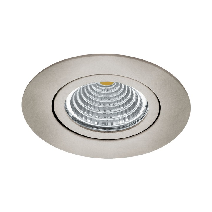 Spot incastrabil SALICETO, EGLO, LED, 6W, 380 lm, 2700K, aluminiu, nichel mat, 8.8 x 6.8 x 4.2 cm