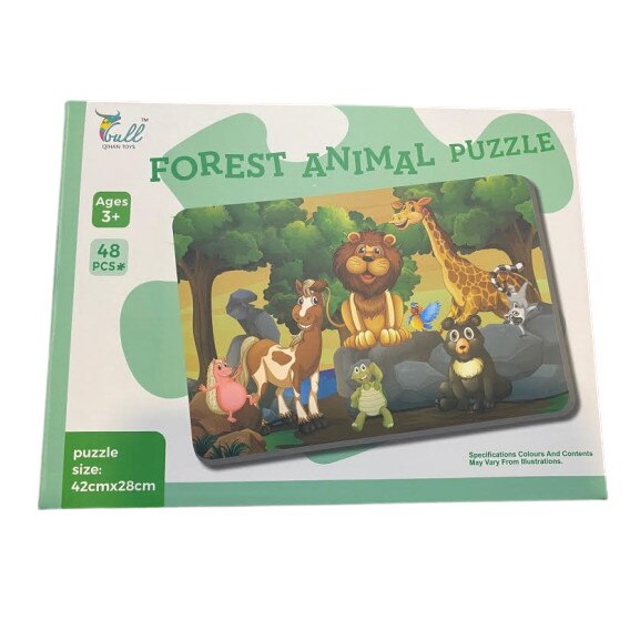 Puzzle cu 48 de piese, Forest Animal Puzzle, 42 x 28 cm