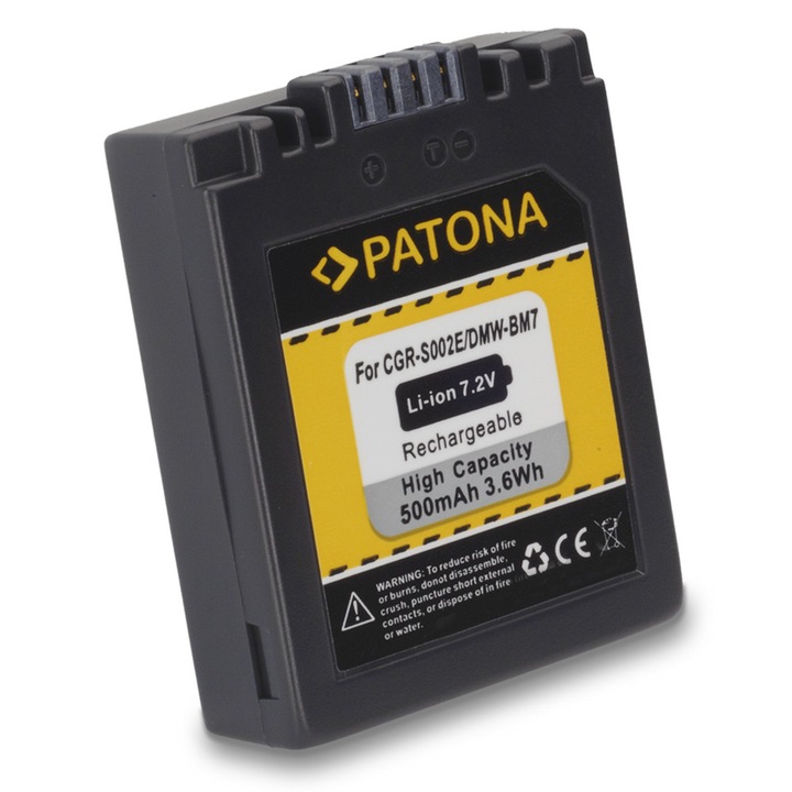 Acumulator /Baterie PATONA pentru PANASONIC DMW-BM7 FZ20 FZ10 FZ4 FZ5 CGA-S002E- 1027