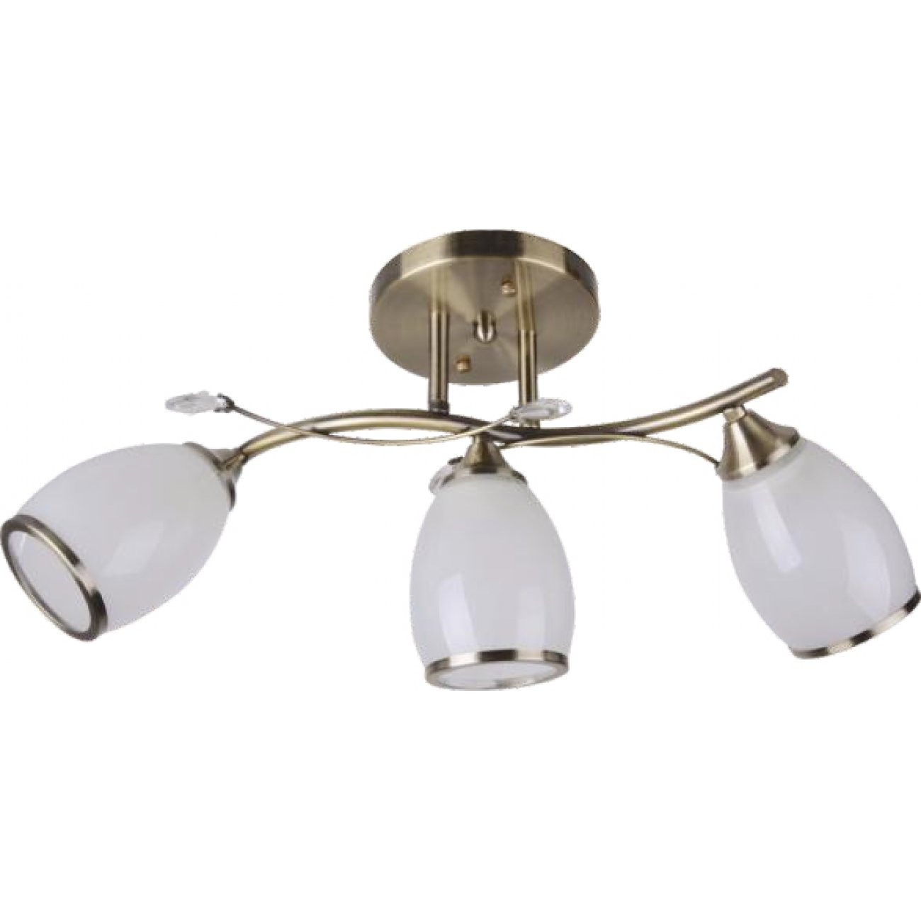 Lustra Drop cu 3 surse de iluminare, 3xE27, Alb/Bronz