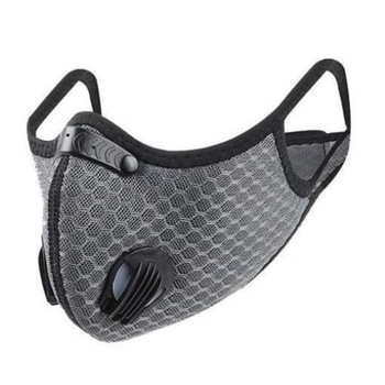 Masca Gri pentru Copii, Aspect Modern, Sport, cu Filtru de Carbon, 2 Valve Masca Gri pentru Copii, Aspect Modern, Sport, cu Filtru de Carbon, 2 Valve