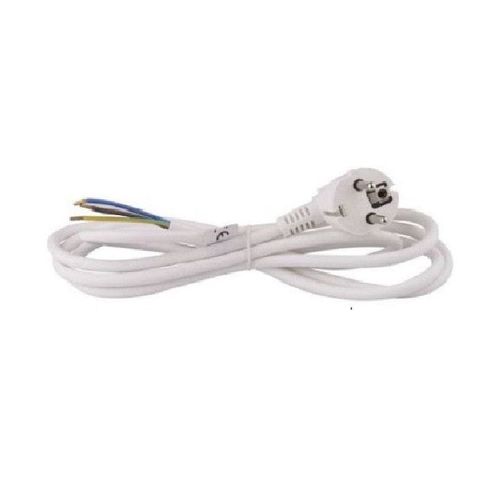 Anco Szerelhető MT flexo kábel dugvillával, 3 m , HO5VV-F, 3x1,0 mm2, fehér