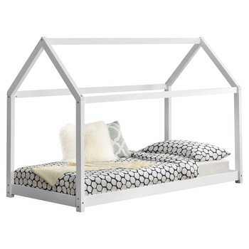 Pat copii Haus W160, en.casa, 166 x 88 x 127 cm, lemn, alb Pat copii Haus W160, en.casa, 166 x 88 x 127 cm, lemn, alb