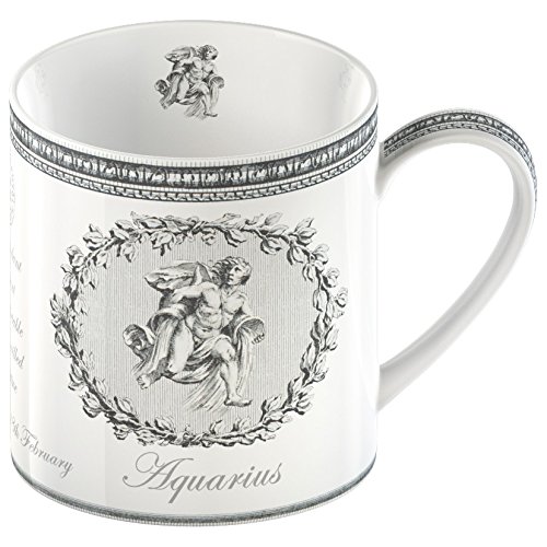 Cana - Zodiac - Aquarius, Portelan, 300 ml, Alb / Gri