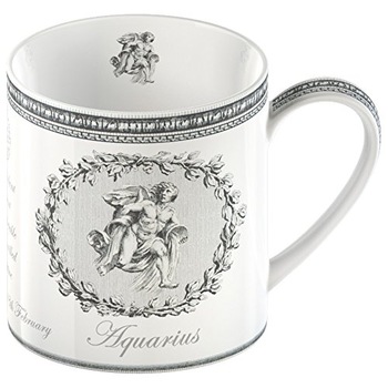 Cana - Zodiac - Aquarius, Portelan, 300 ml, Alb / Gri Cana - Zodiac - Aquarius, Portelan, 300 ml, Alb / Gri