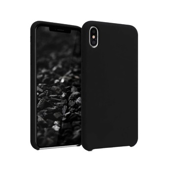 Carcasa Edman din silicon captusita cu microfibra la interior si colturi intarite, pentru Iphone XS Max, Negru Carcasa Edman din silicon captusita cu microfibra la interior si colturi intarite, pentru Iphone XS Max, Negru