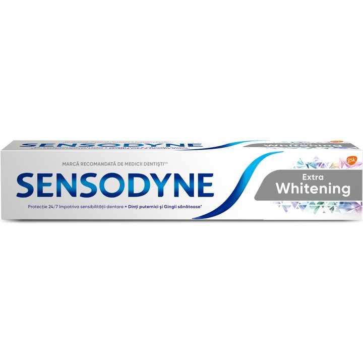 Pasta de dinti Sensodyne Extra Whitening, pentru dinti sensibili, 100 ml