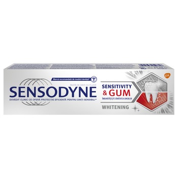 Pasta de dinti Sensodyne Sensitivity and Gum Whitening, 75 ml Pasta de dinti Sensodyne Sensitivity and Gum Whitening, 75 ml