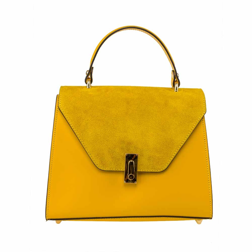 Poseta dama,piele,Toro Nero,Shak yellow