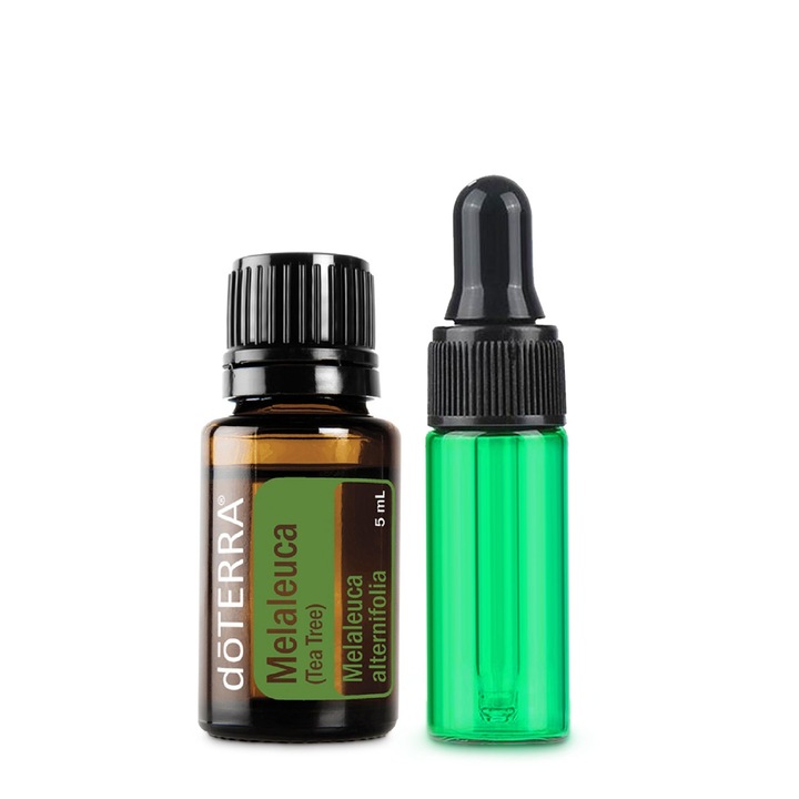 Ulei esential din arbore de ceai, doTERRA Tea Tree (Melaleuca), 5ml si Recipient de 4ml din sticla cu pipeta