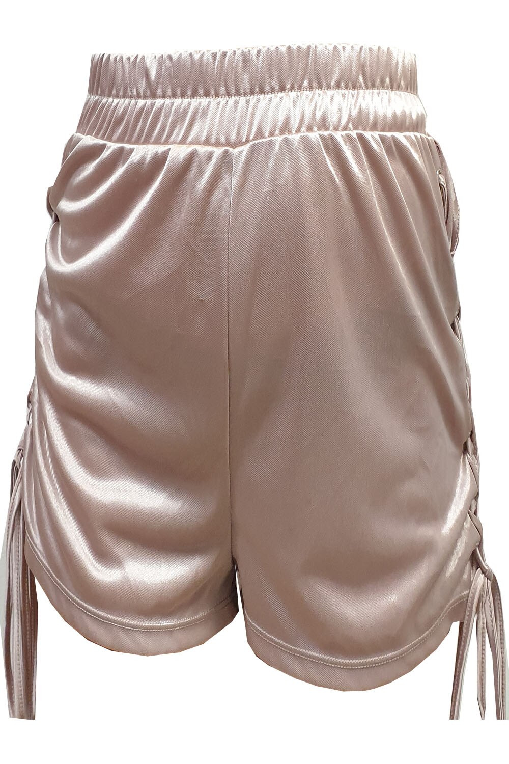 Pantalon scurt Tally Weijl,roz cu snur reglabil pe laterale