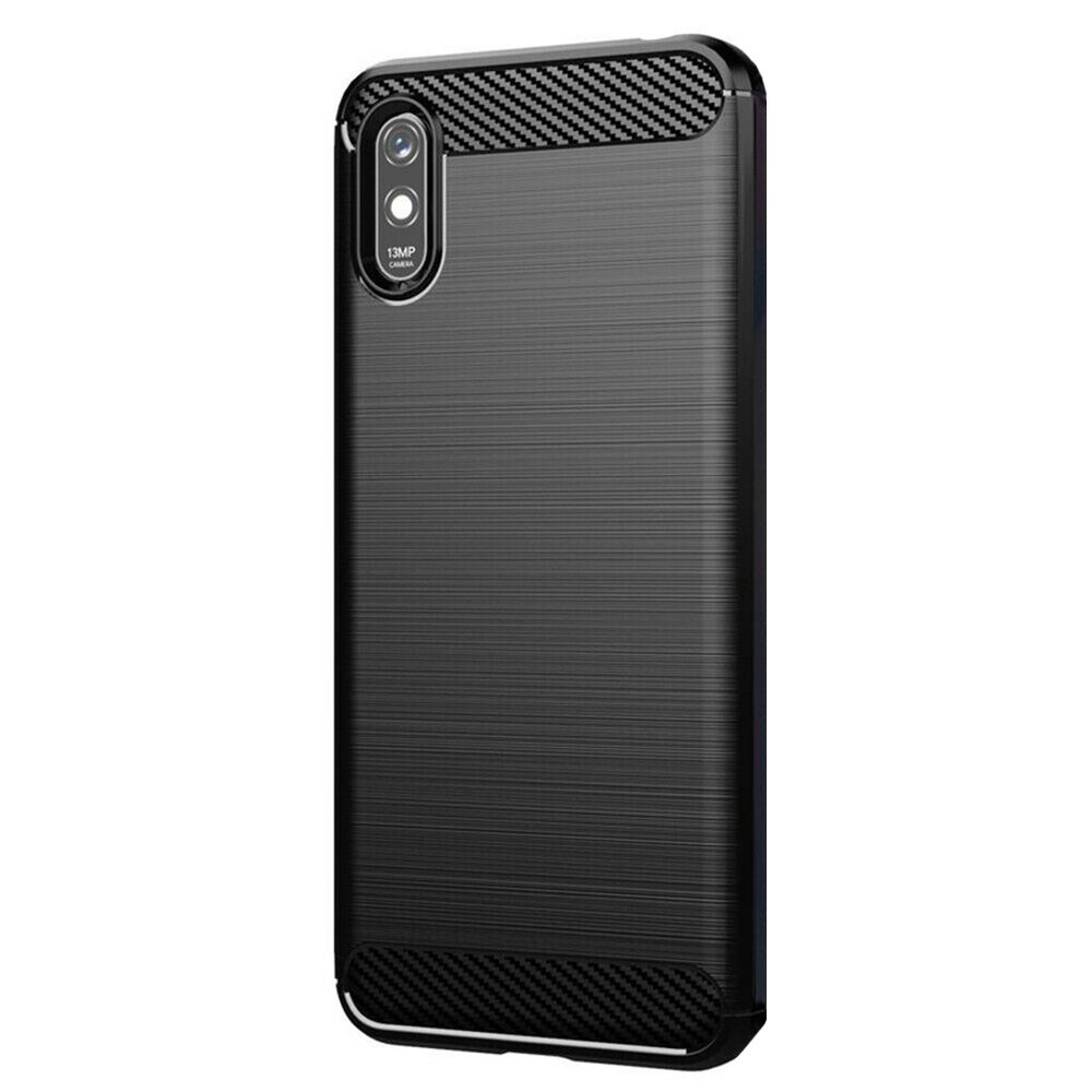 Husa Flexibila Antisoc Carbon pentru Xiaomi Redmi 9A/9AT, Negru