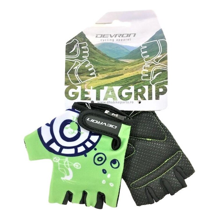 Manusi Ciclism Copii Devron 8825G - L/6, Negru-Verde