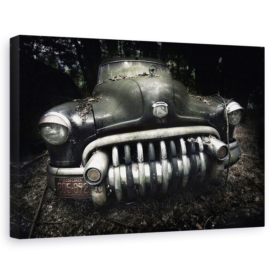 Tablou canvas - Buick, Natura Moarta, Verde, Straniu, Toamna, Degradare, 40 x 60 cm