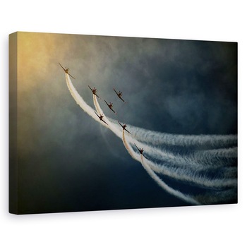 Tablou canvas - Spectacol Aerian, Fum, Sapte, Cer, 20 x 30 cm Tablou canvas - Spectacol Aerian, Fum, Sapte, Cer, 20 x 30 cm