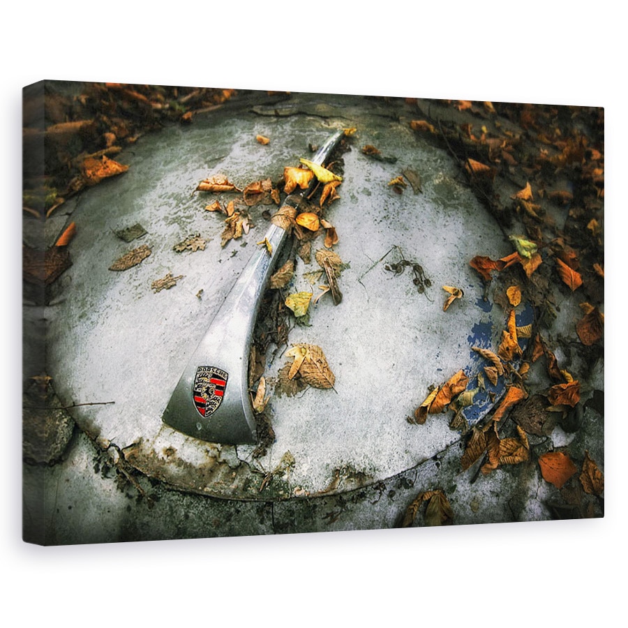 Tablou canvas - Porsche, Natura Moarta, Logo, Floare, 60 x 90 cm