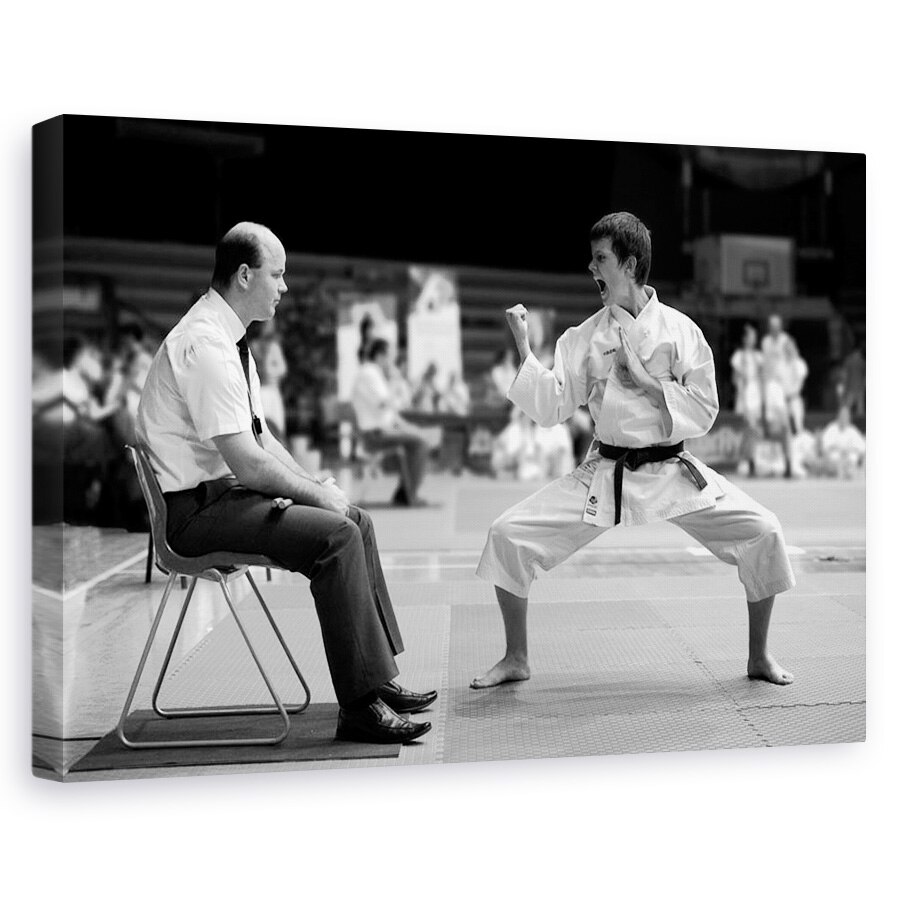 Tablou canvas - Kiae, Actiune, Alb-Negru, Lupta, Tutore, Uniform, 20 x 30 cm