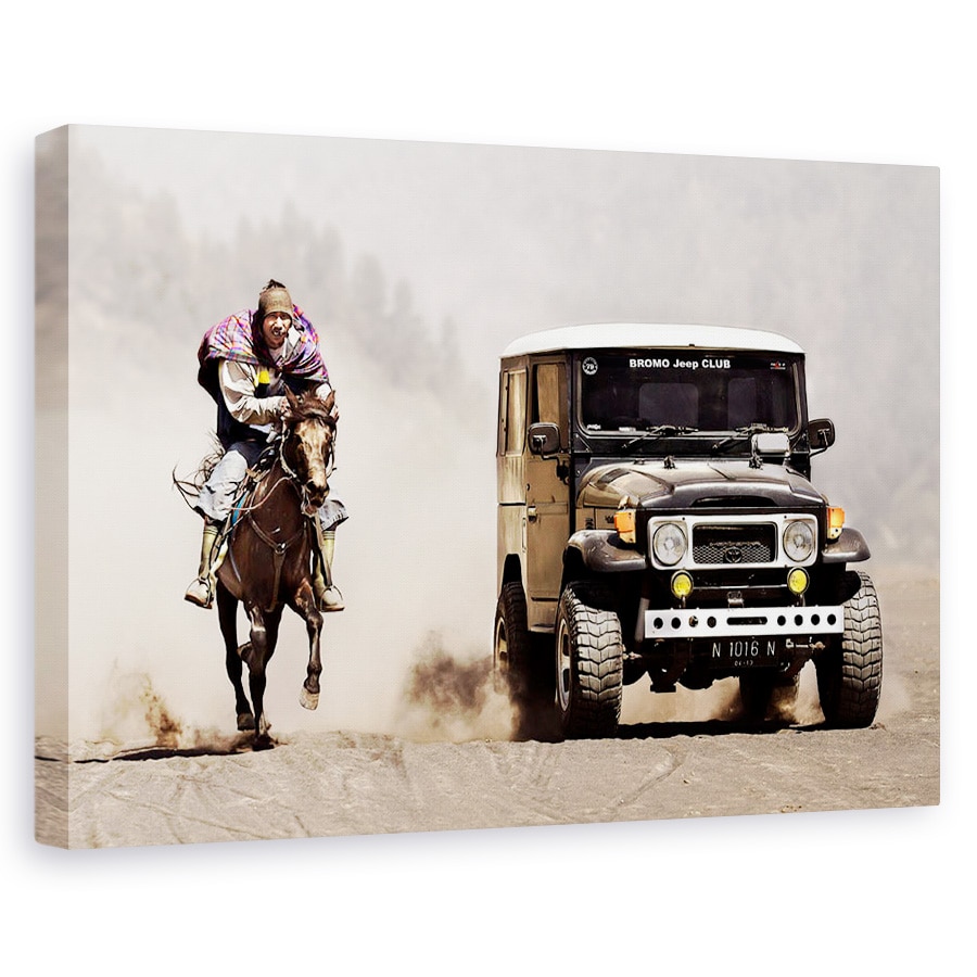 Tablou canvas - Cai Putere, Bromo, Indonezia, Om, Plimbare, Calaret, 60 x 90 cm