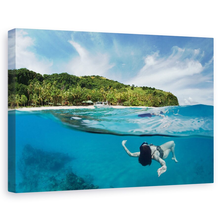 Tablou canvas - Atingerea Paradisului, Fiji, Inot, Sub Apa, 20 x 30 cm