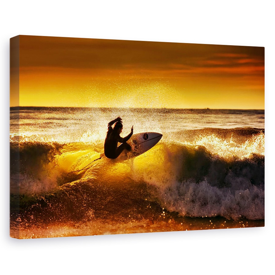 Tablou canvas - Partea Din Fata, Surfer, Actiune, Persoana, Val, 40 x 60 cm
