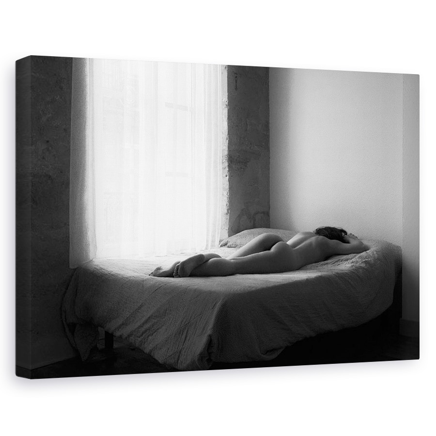 Tablou canvas - Frumusete, Nud, Frumusete, Dezbracat, Pat, 20 x 30 cm