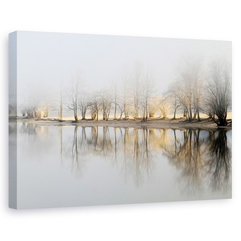 Tablou canvas - Dimineata De Ianuarie, Lacul Bohinj, Zori De Zi, Rau, Canal, 20 x 30 cm Tablou canvas - Dimineata De Ianuarie, Lacul Bohinj, Zori De Zi, Rau, Canal, 20 x 30 cm