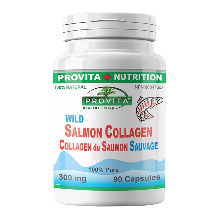 Supliment alimentar Wild Salmon Collagen 300 mg, 90 caps, Provita Nutrition
