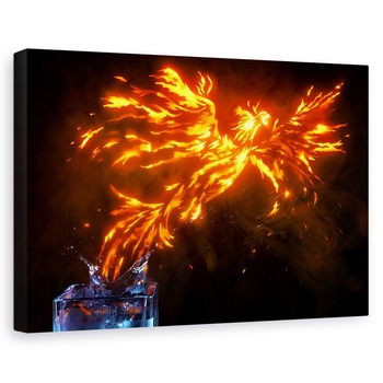 Tablou canvas - Ridicare, Phoenix, Foc, Apa, Fum, 20 x 30 cm Tablou canvas - Ridicare, Phoenix, Foc, Apa, Fum, 20 x 30 cm