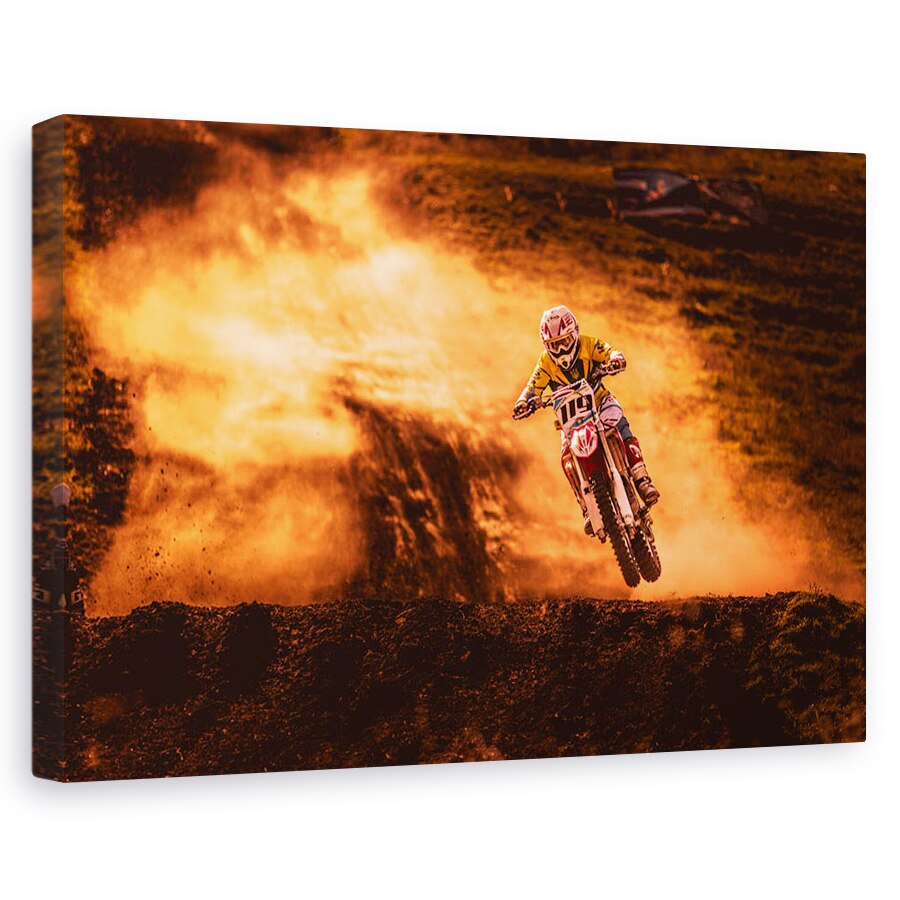 Tablou canvas - De Sus, Motocicleta, Motocros, Sport, 20 x 30 cm