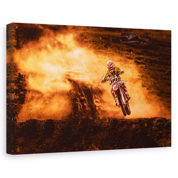 Tablou canvas - De Sus, Motocicleta, Motocros, Sport, 20 x 30 cm Tablou canvas - De Sus, Motocicleta, Motocros, Sport, 20 x 30 cm