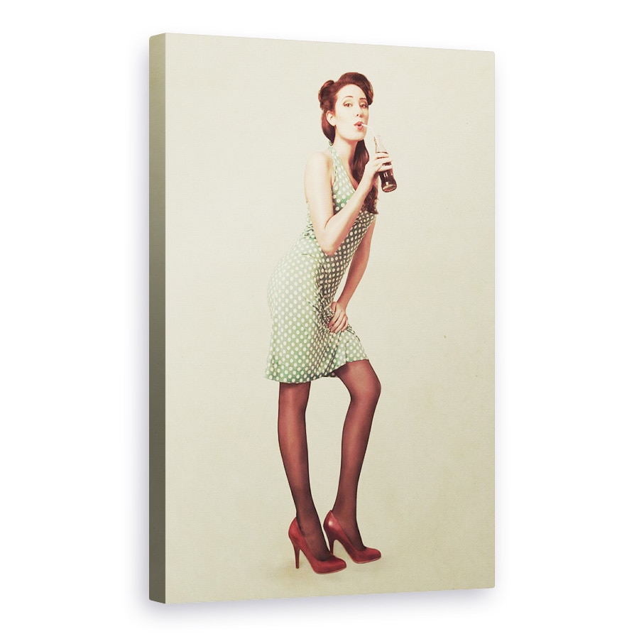 Tablou canvas - Fata Frumoasa, Vintage, Vechi, 20 x 30 cm