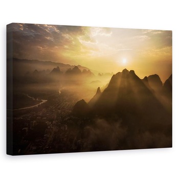 Tablou canvas - Rasarit De Soare Cetos, Peisaj, Soare, Galben, 40 x 60 cm Tablou canvas - Rasarit De Soare Cetos, Peisaj, Soare, Galben, 40 x 60 cm