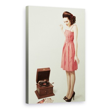 Tablou canvas - Fata Frumoasa, Vintage, Vechi, Boom, 20 x 30 cm Tablou canvas - Fata Frumoasa, Vintage, Vechi, Boom, 20 x 30 cm