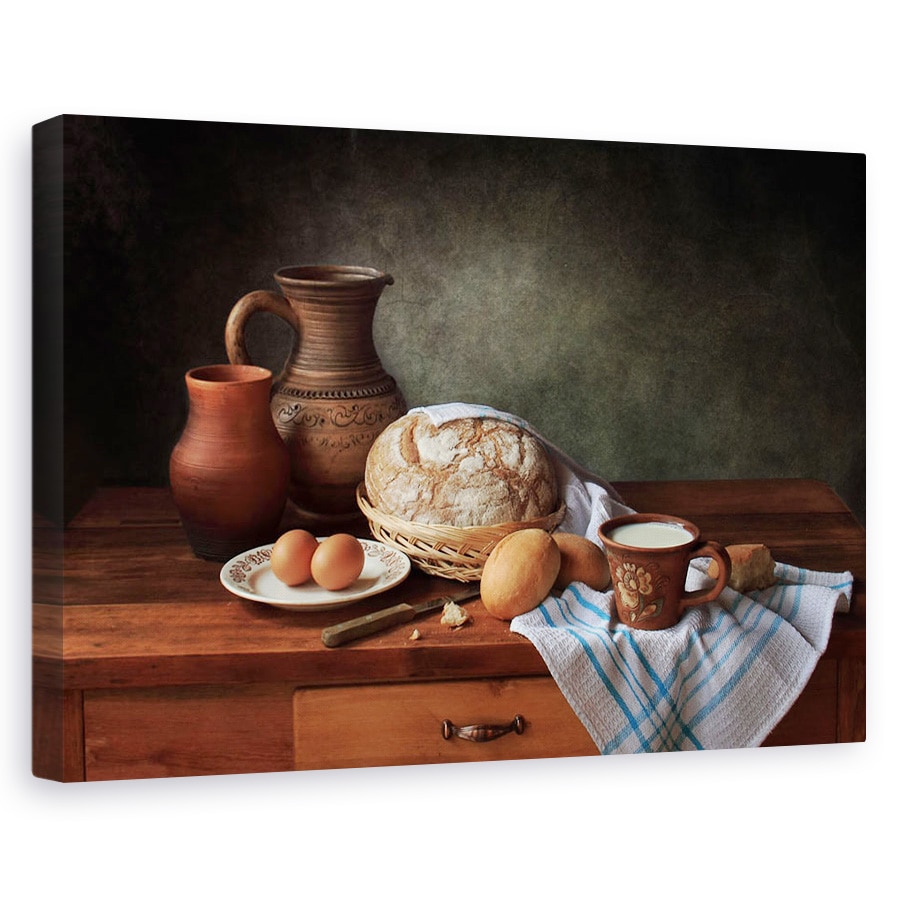 Tablou canvas - Ou, Lapte, Ou, Paine, Poate, 20 x 30 cm