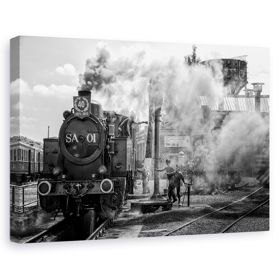 Tablou canvas - Abur, Strada, Abur, Fum, Motor, Locomotiva, 40 x 60 cm