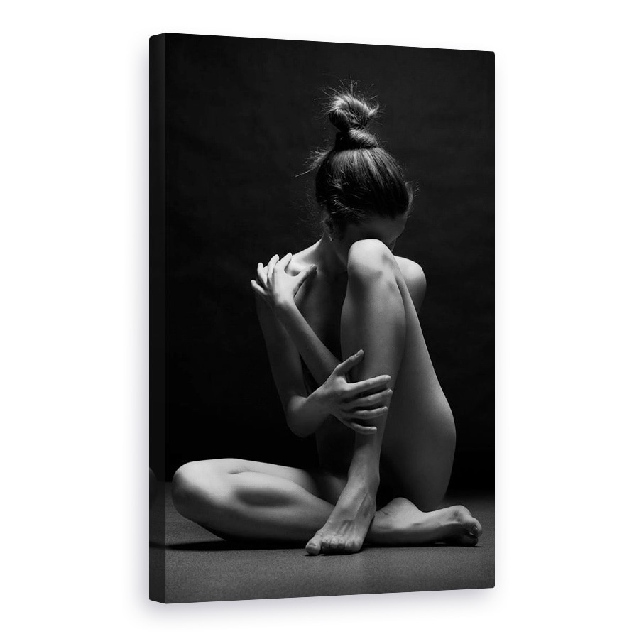 Tablou canvas - Bodyscape, Intuneric, Fata, Model, Dezbracat, Nud, 40 x 60 cm
