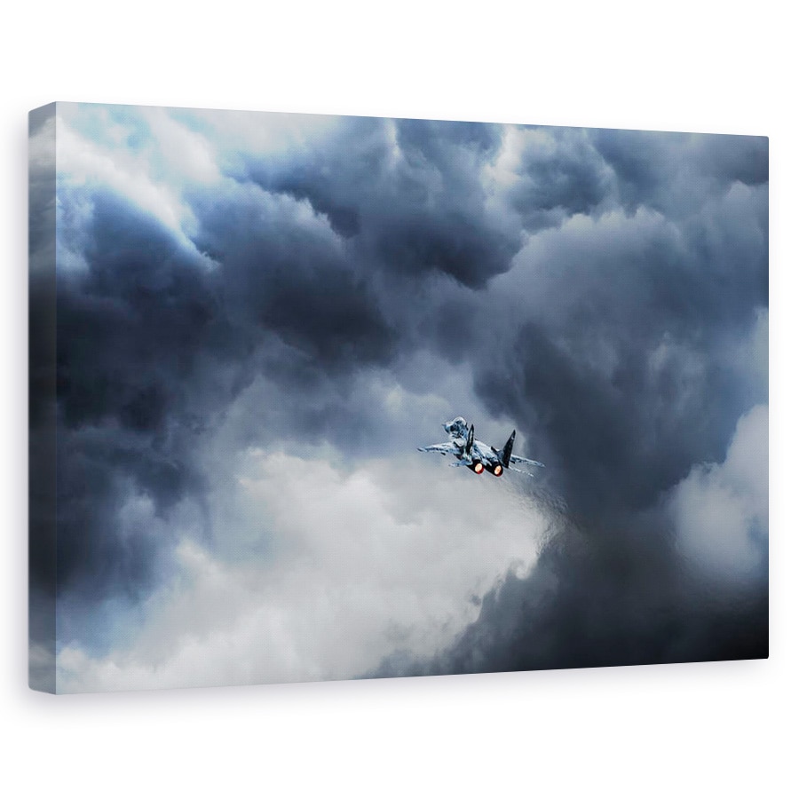 Tablou canvas - In Infern, Avioane, Aeronava, Fortele Aeriene, Albastru, 40 x 60 cm