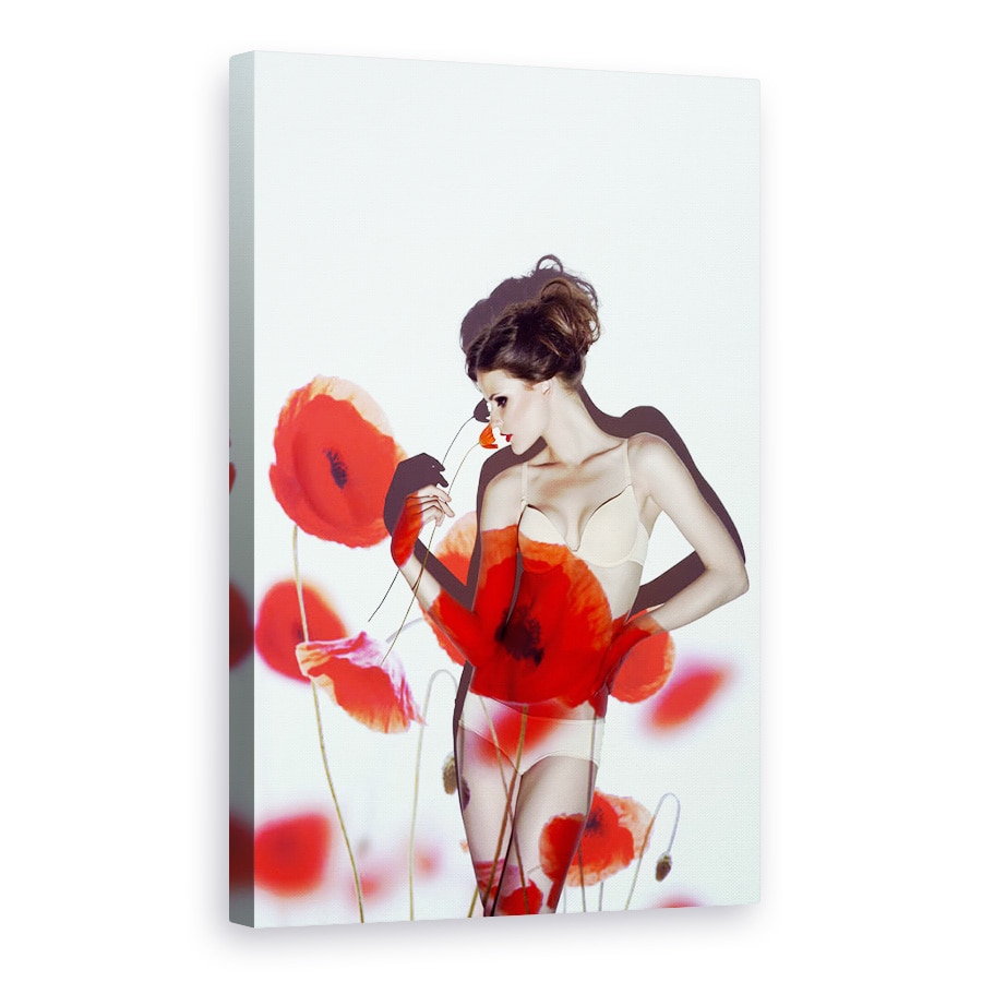 Tablou canvas - Rosu, Maci, Romantism, Dragoste, 40 x 60 cm