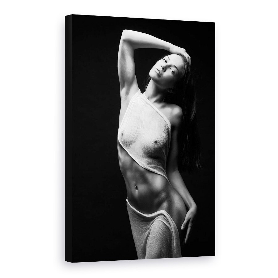 Tablou canvas - Lapte Negru, Femeie, Uman, Suplu, Nud, Trunchi, 40 x 60 cm